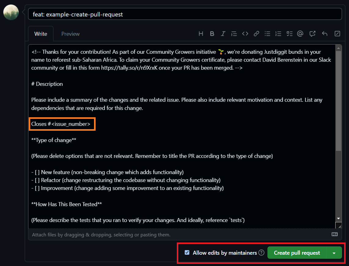pr-feature-template